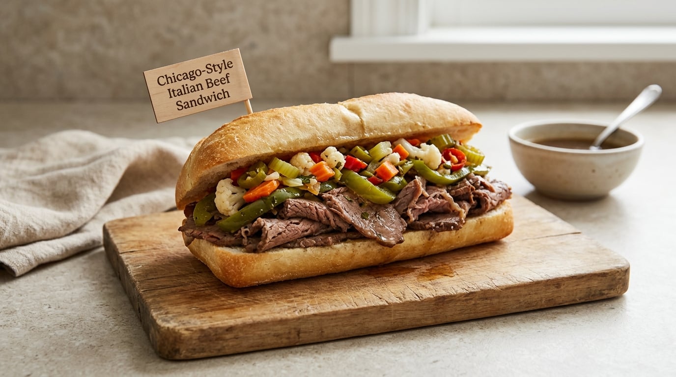 Chicago-Style Italian Beef Sandwich