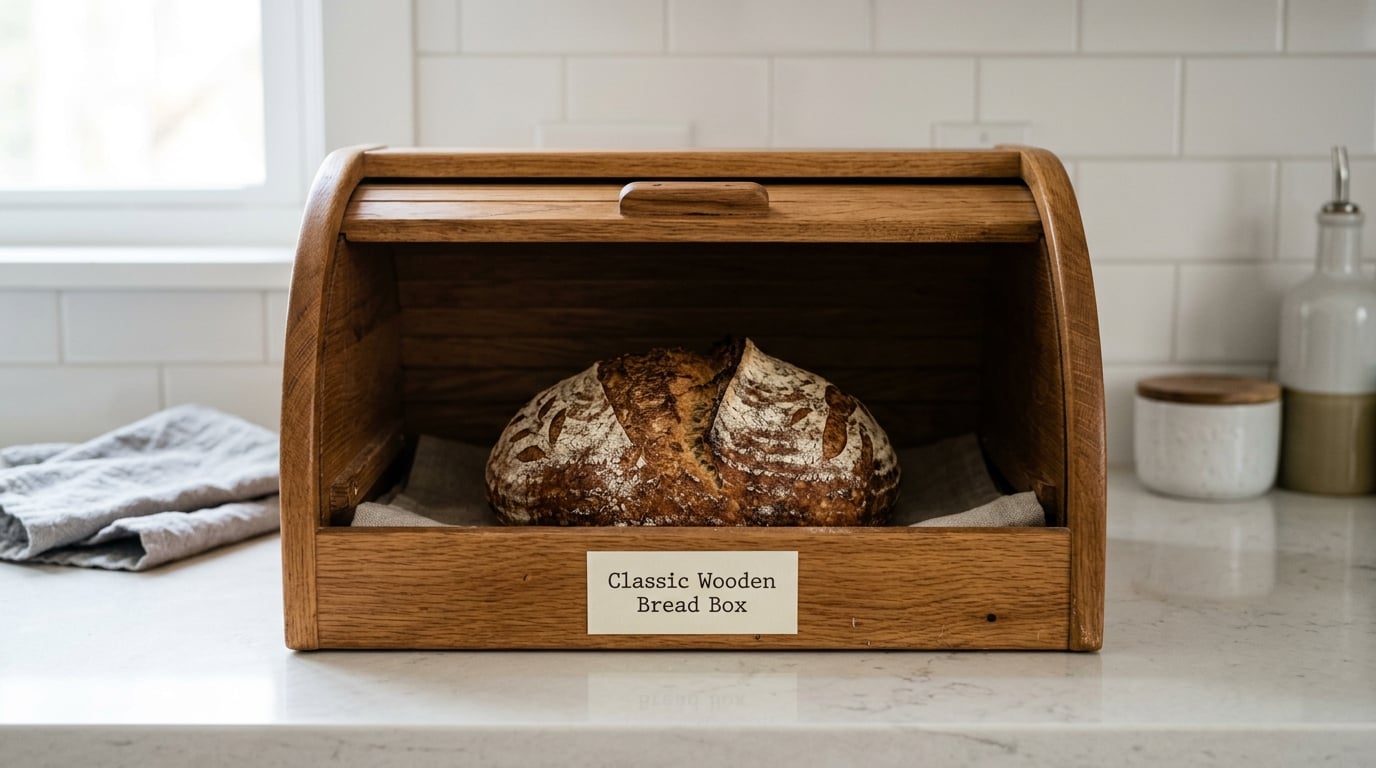 Classic Wooden Bread Box