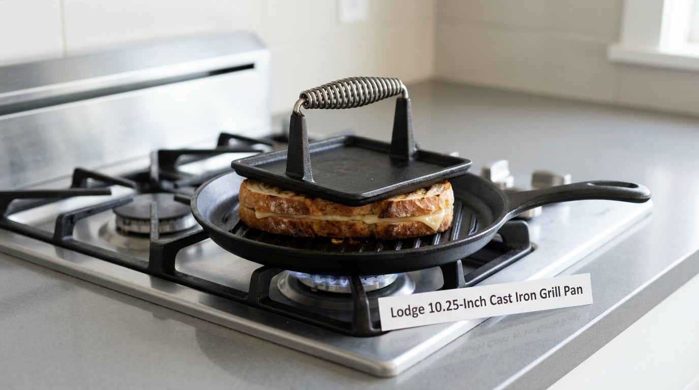 Lodge 10.25-Inch Cast Iron Grill Pan