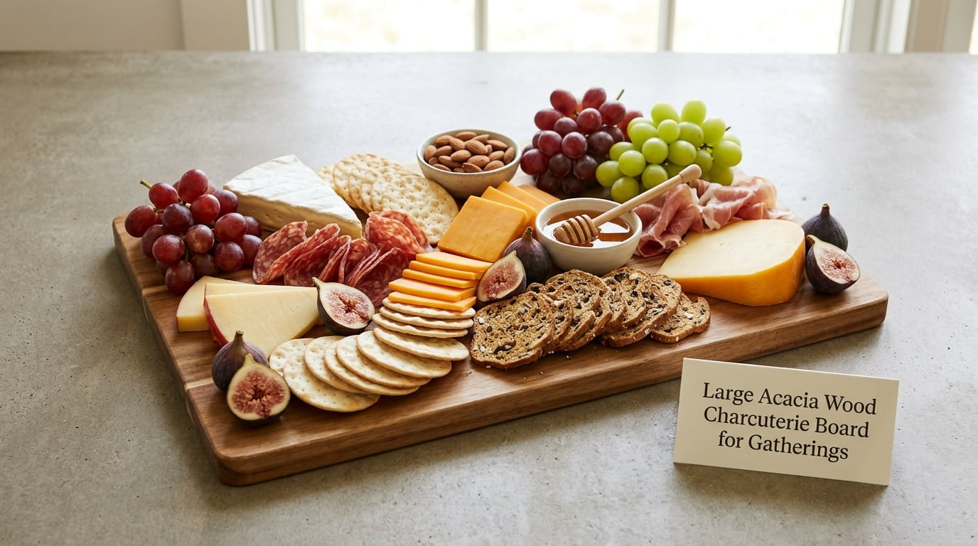 Large Acacia Wood Charcuterie Board for Gatherings