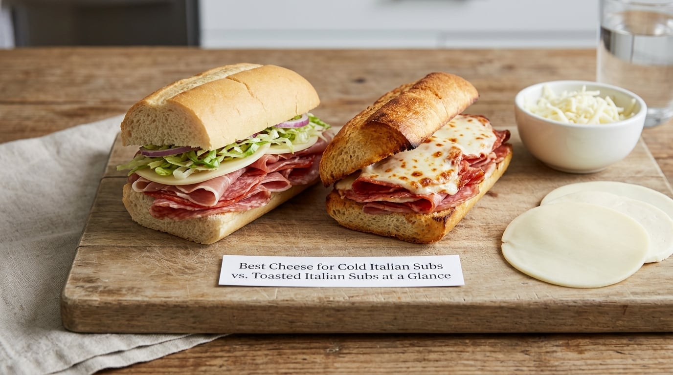 Best Cheese for Cold Italian Subs vs. Toasted Italian Subs at a Glance