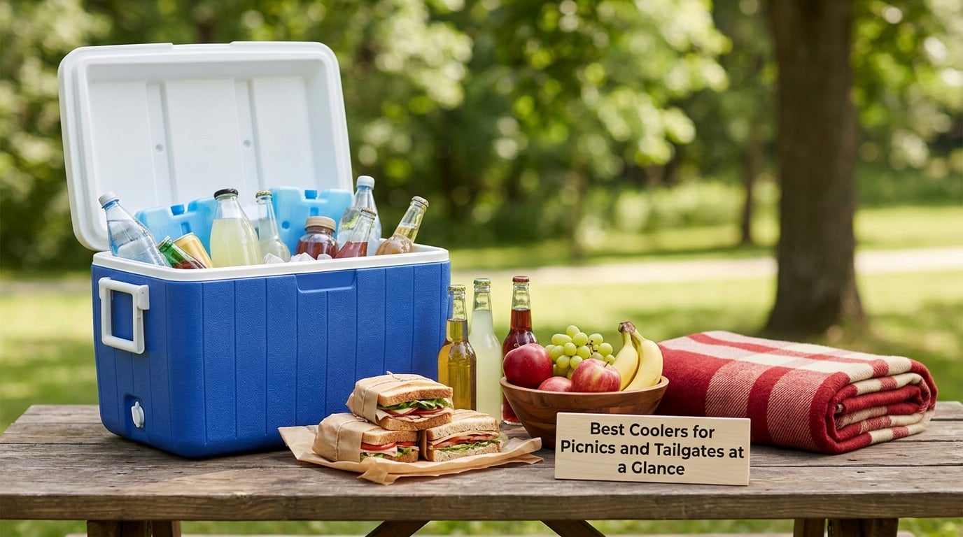 Best Coolers for Picnics and Tailgates at a Glance