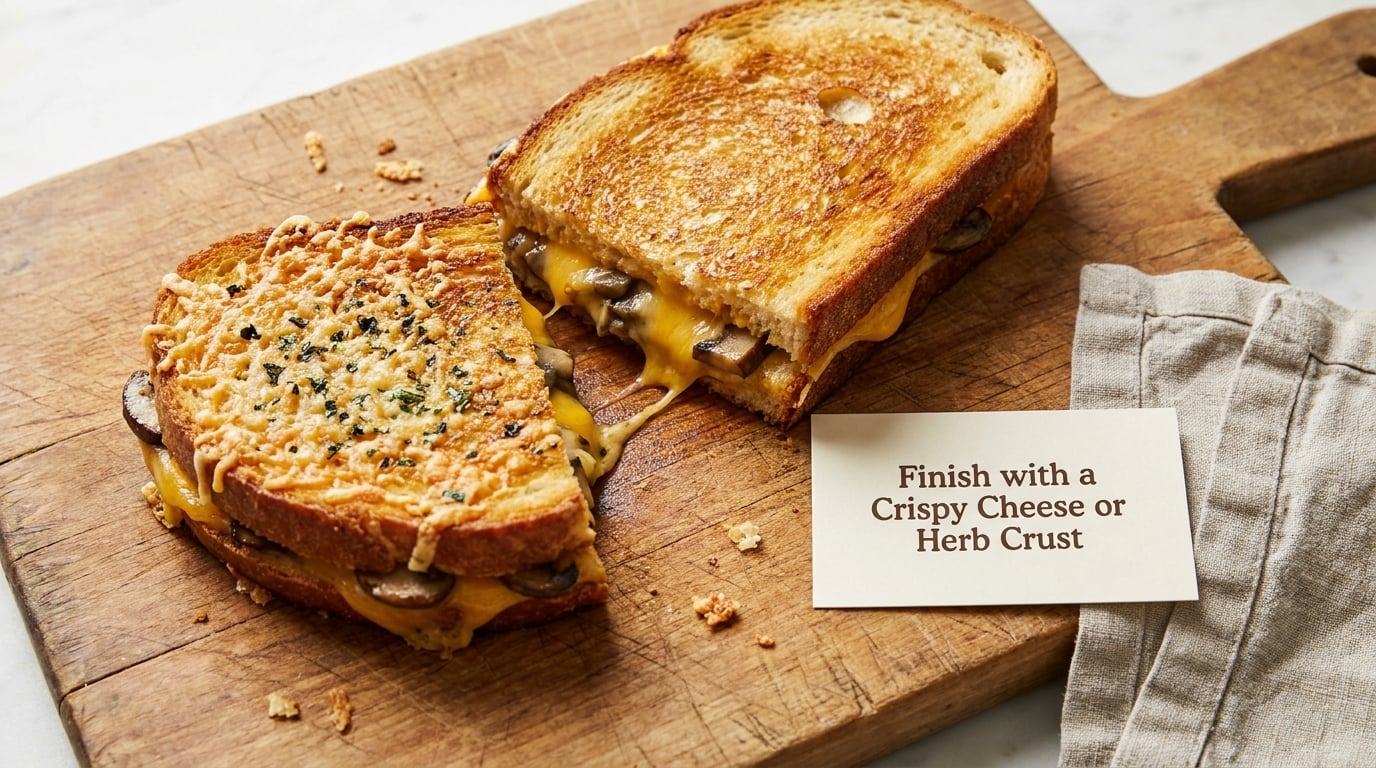 Finish with a Crispy Cheese or Herb Crust