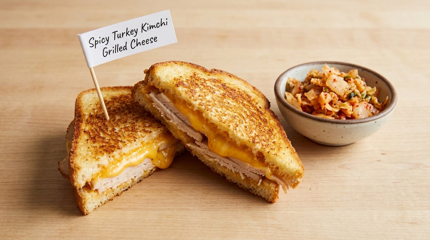 Spicy Turkey Kimchi Grilled Cheese