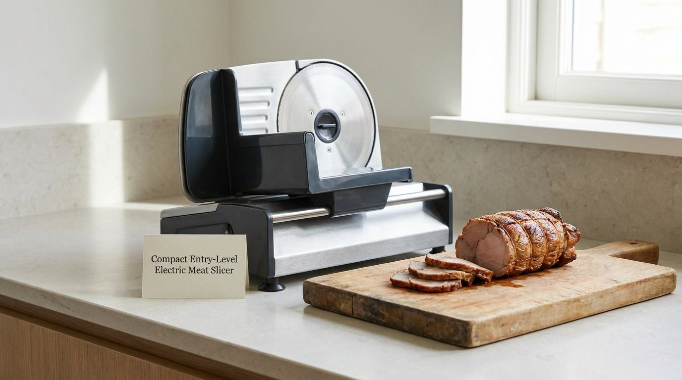 Compact Entry-Level Electric Meat Slicer