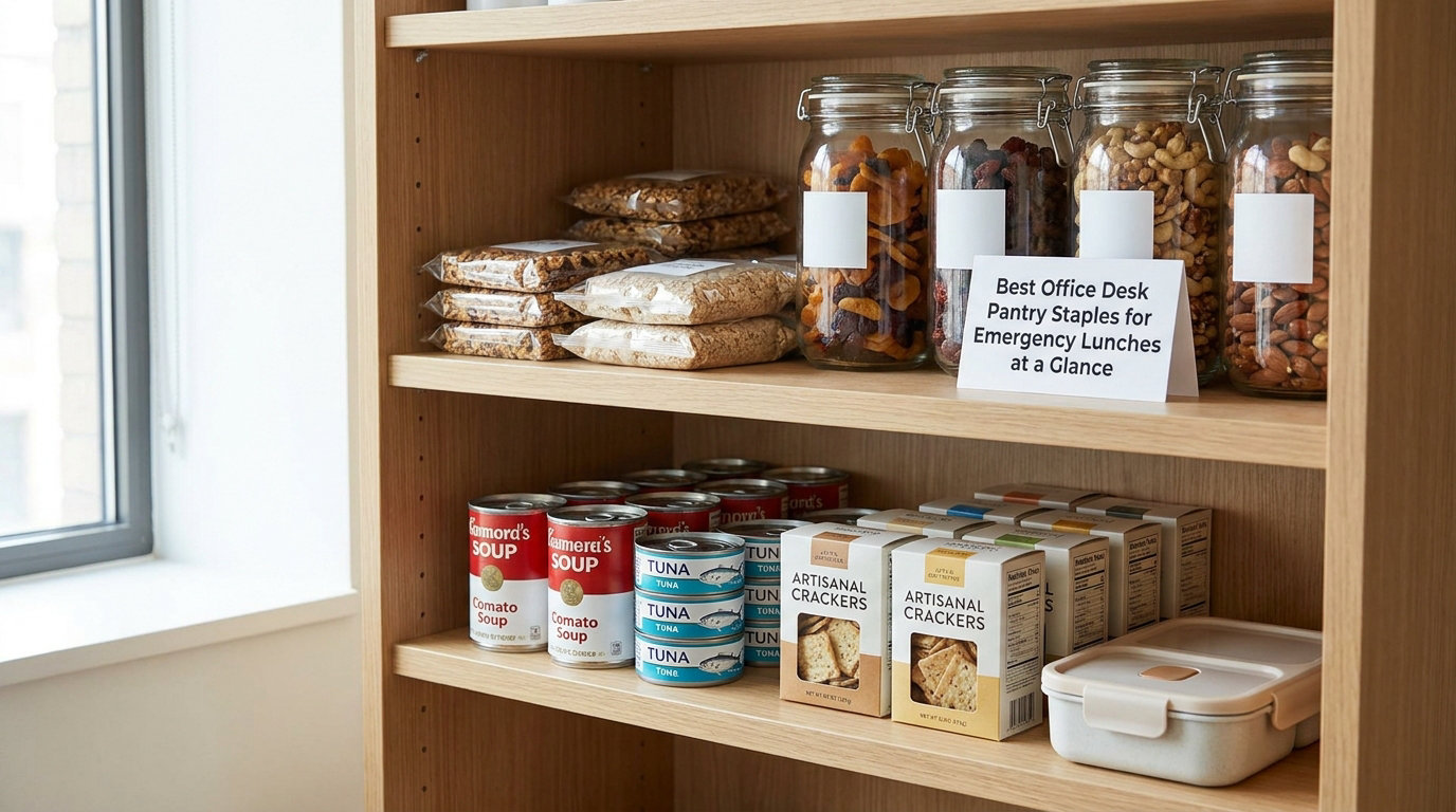 Best Office Desk Pantry Staples for Emergency Lunches at a Glance