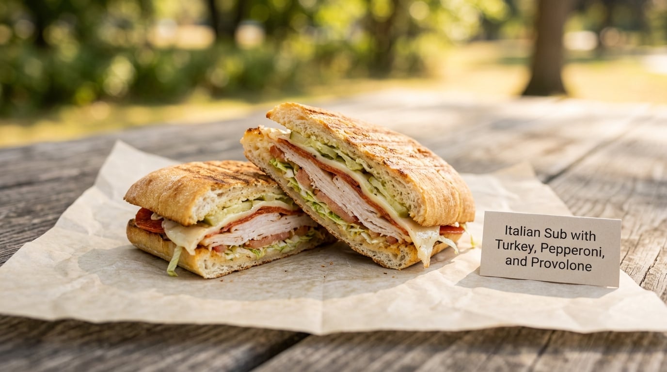 Italian Sub with Turkey, Pepperoni, and Provolone