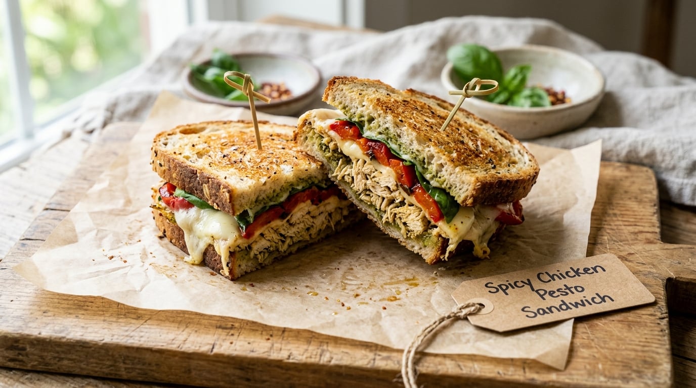 Spicy Chicken Pesto Sandwich