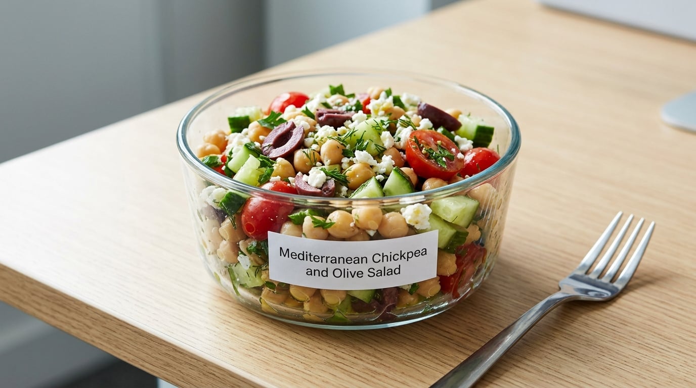 Mediterranean Chickpea and Olive Salad