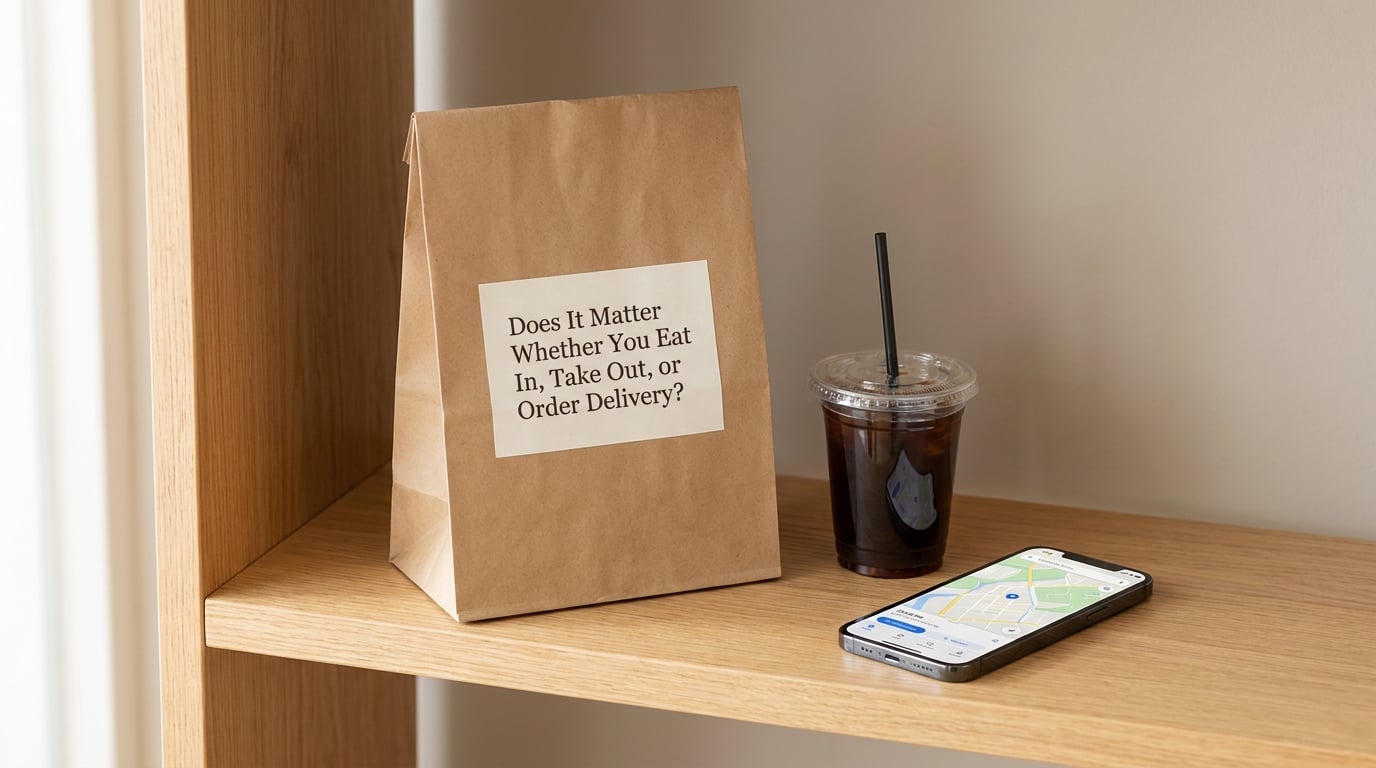 Does It Matter Whether You Eat In, Take Out, or Order Delivery?