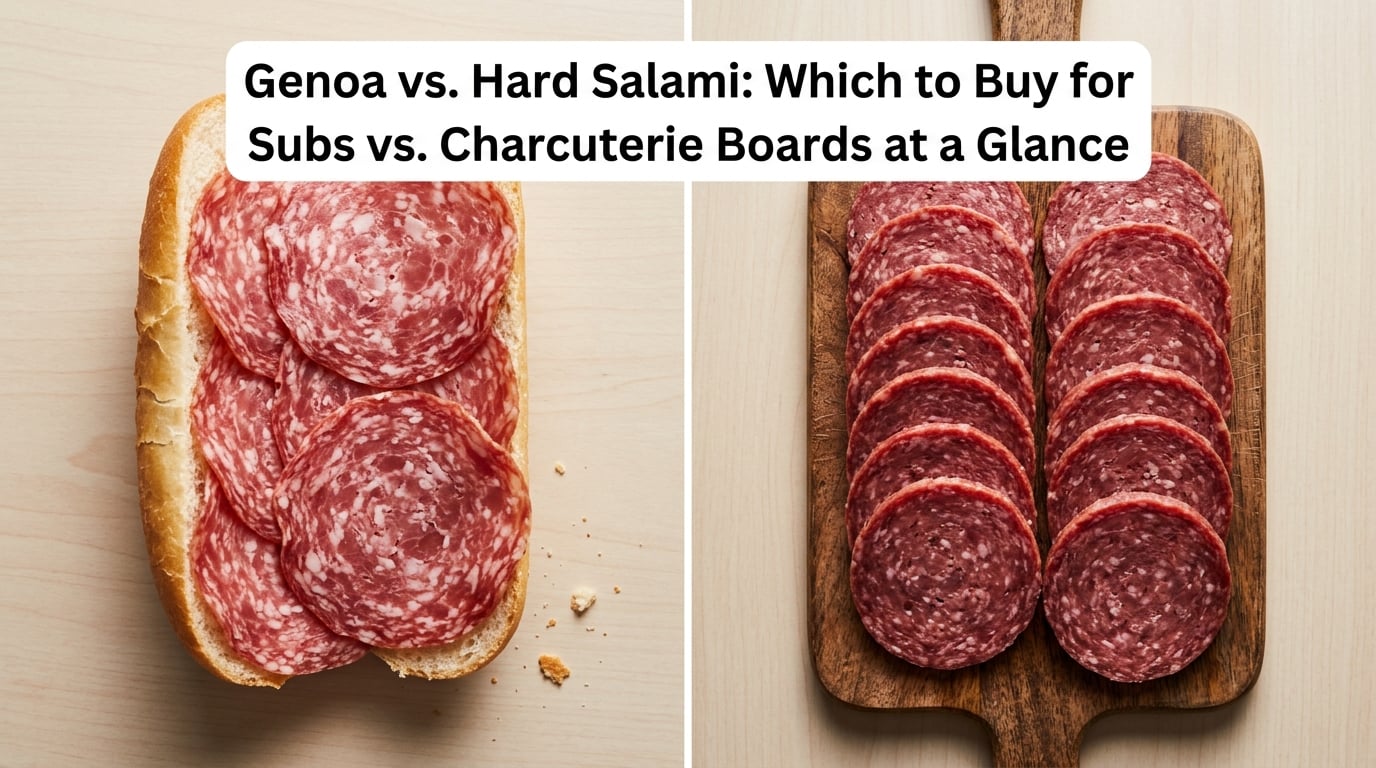 Genoa vs. Hard Salami: Which to Buy for Subs vs. Charcuterie Boards at a Glance
