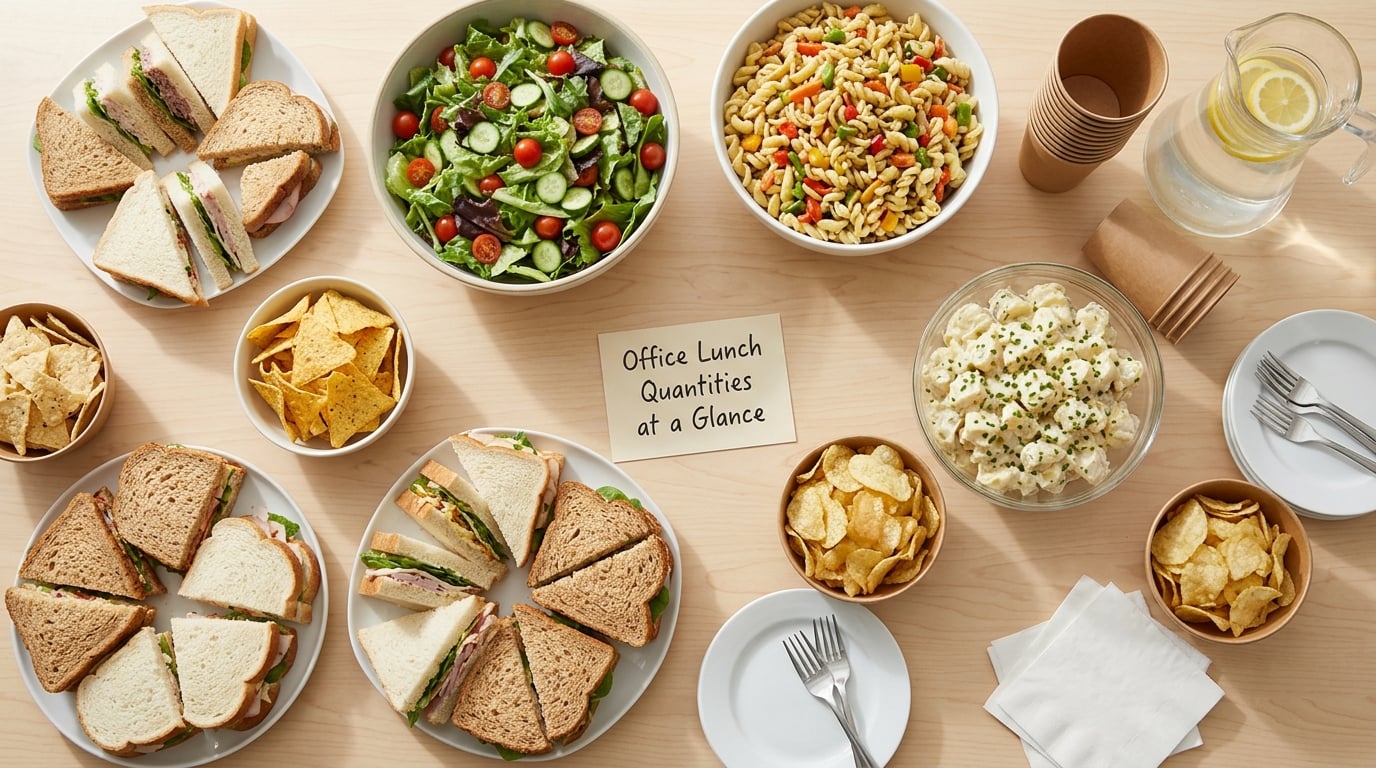 Office Lunch Quantities at a Glance