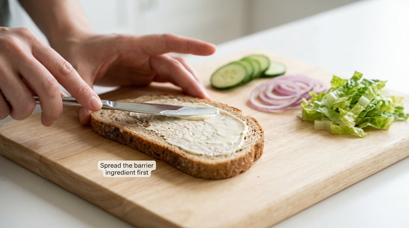 Spread the barrier ingredient first
