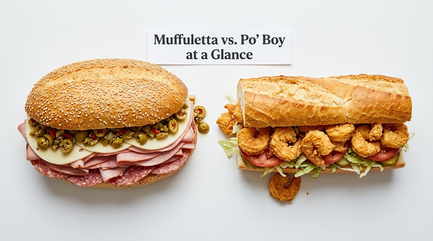Muffuletta vs. Po' Boy at a Glance