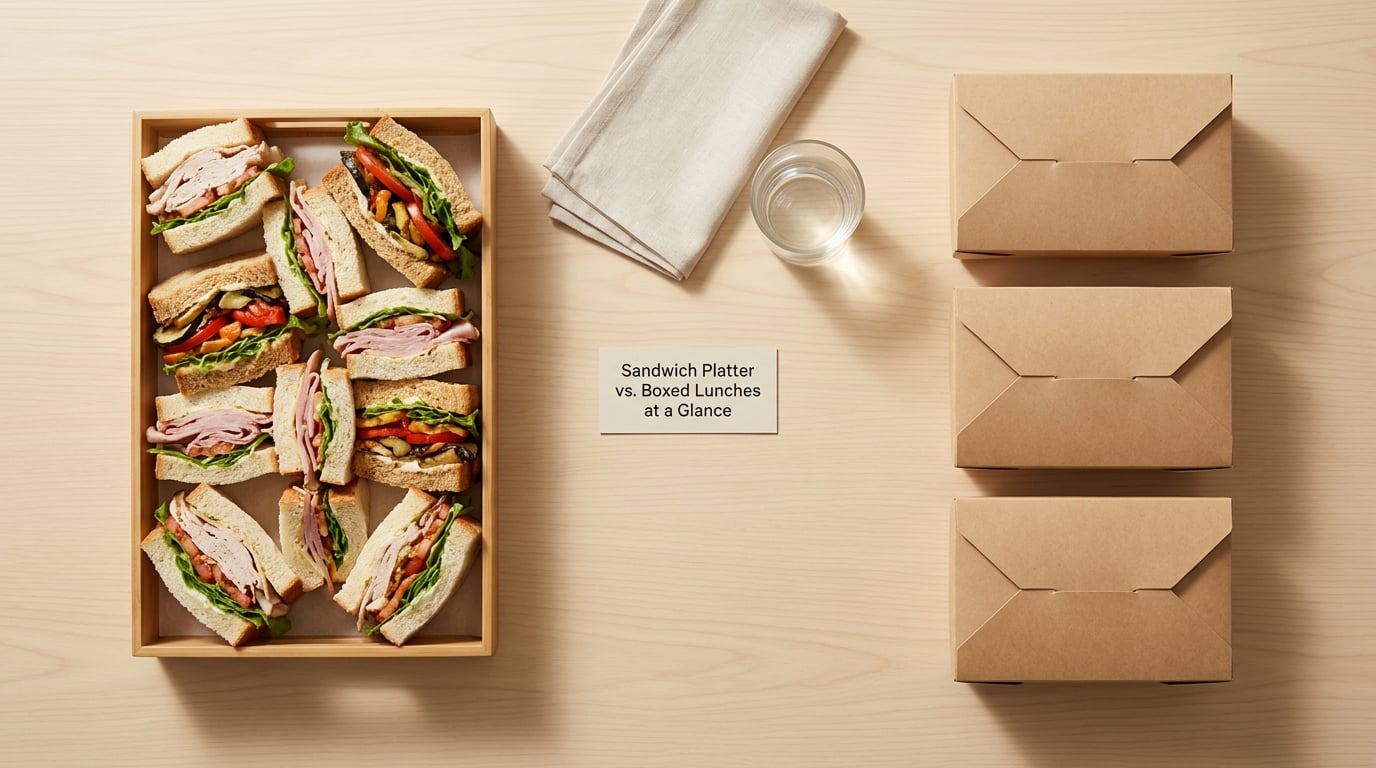 Sandwich Platter vs. Boxed Lunches at a Glance