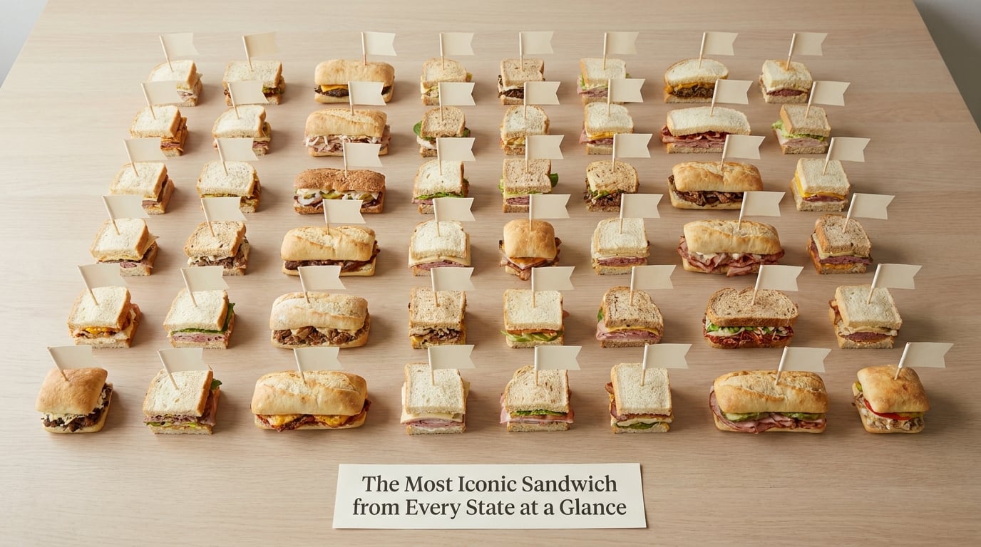 The Most Iconic Sandwich from Every State at a Glance
