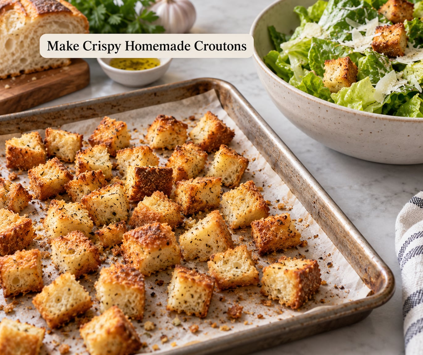 Make Crispy Homemade Croutons