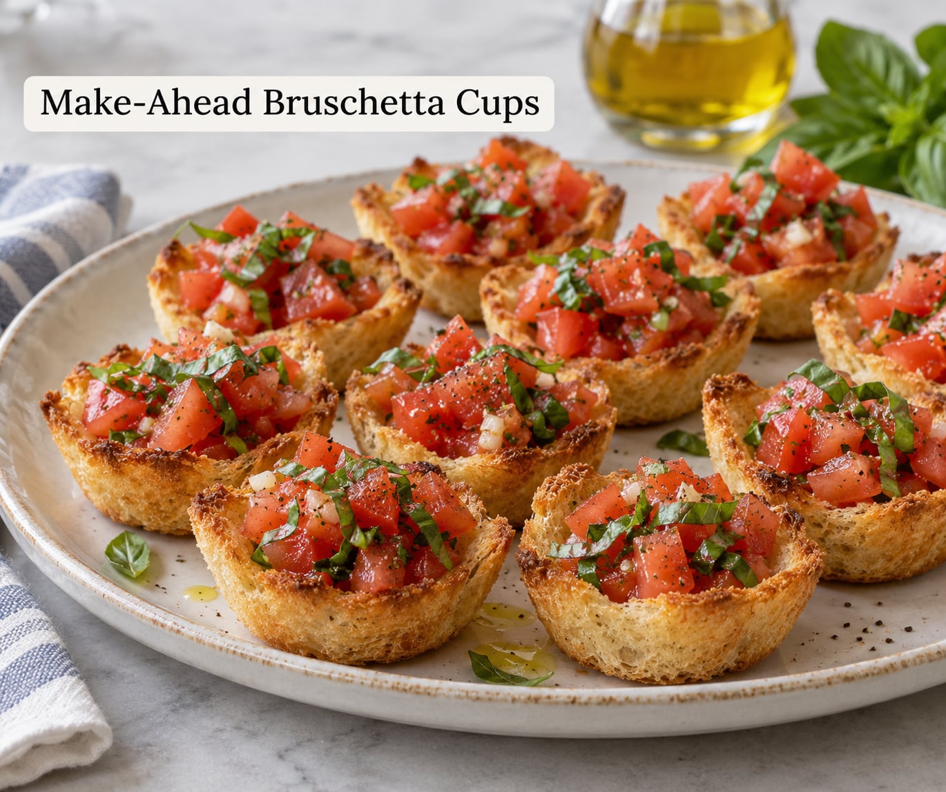 Make-Ahead Bruschetta Cups