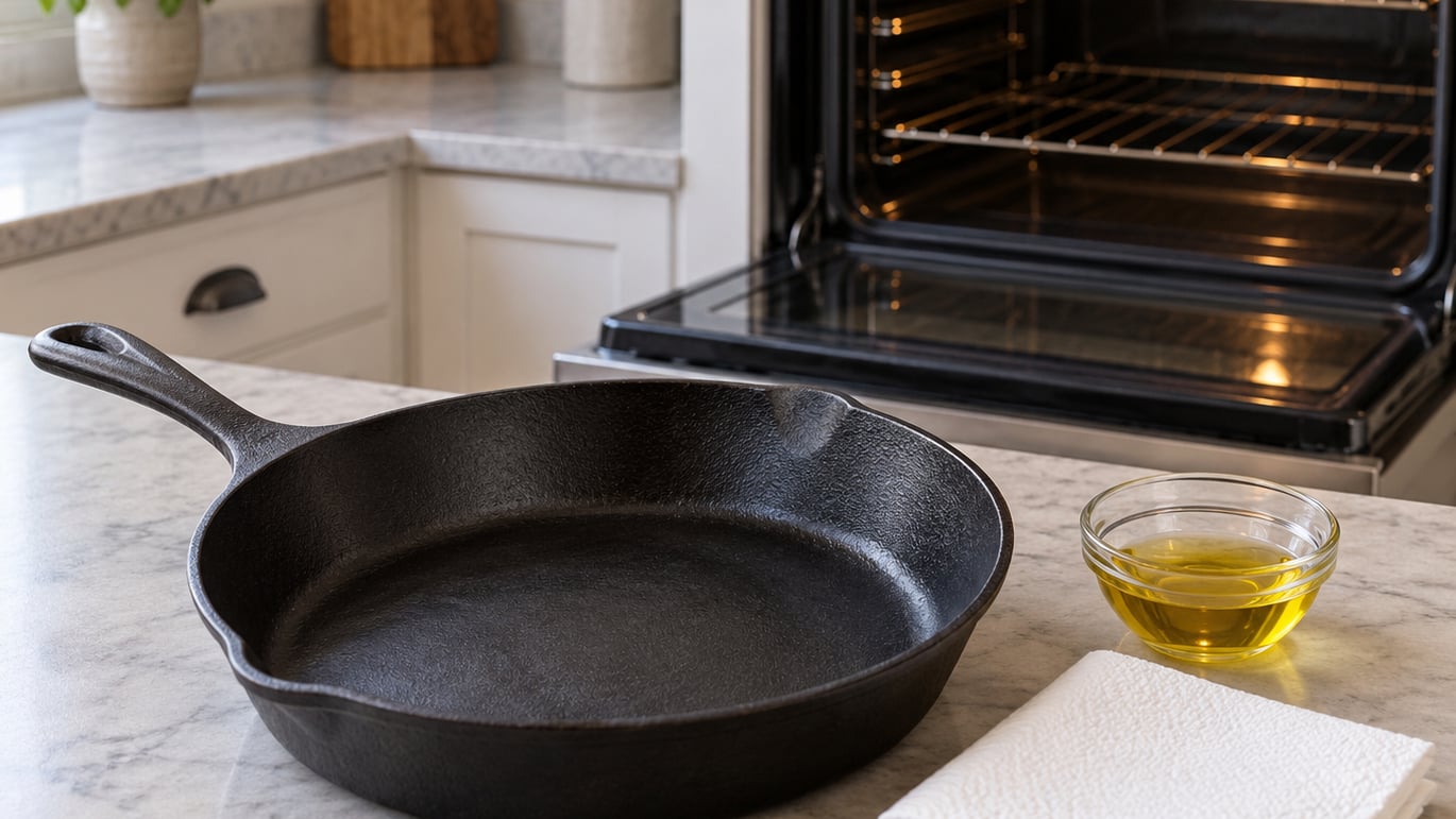 how to season a cast iron skillet