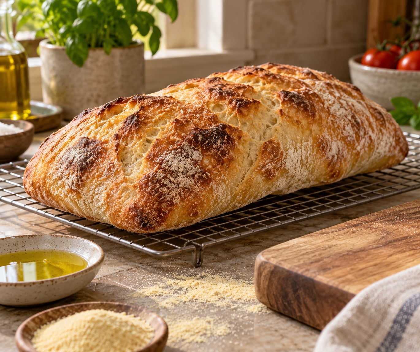 how to make ciabatta bread with a crispy crust