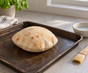 how to make pita bread puff up