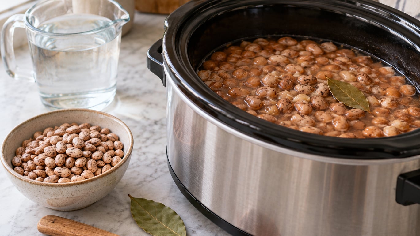 how to cook dried beans in a slow cooker