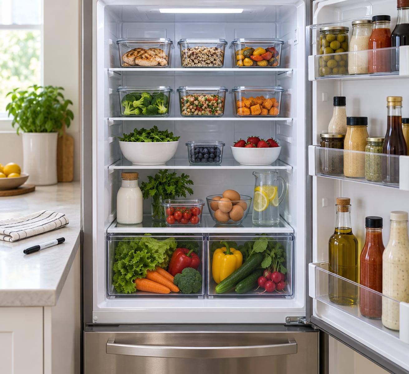 how to organize a refrigerator to reduce food waste