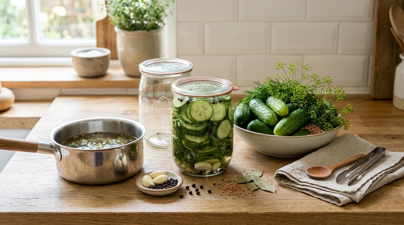 how to make quick refrigerator pickles