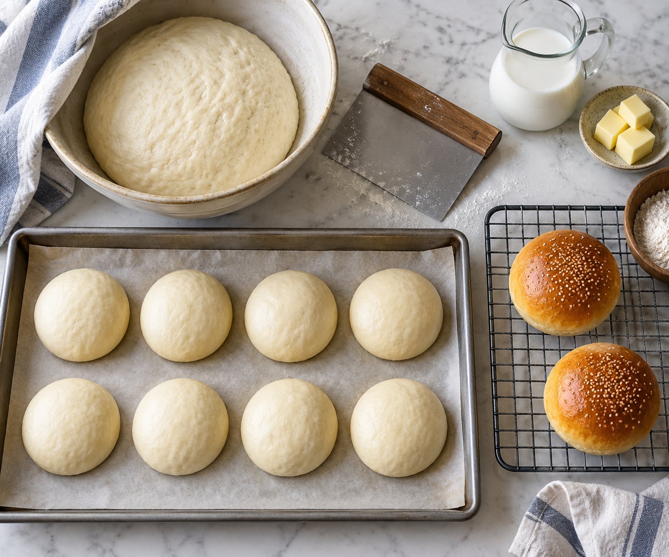 how to make homemade hamburger buns