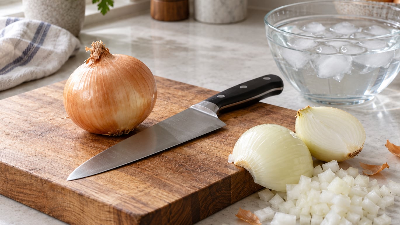 how to cut an onion without crying