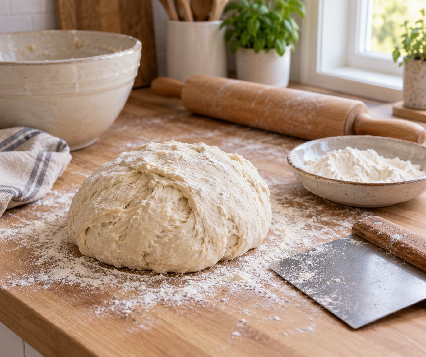 how to knead dough by hand