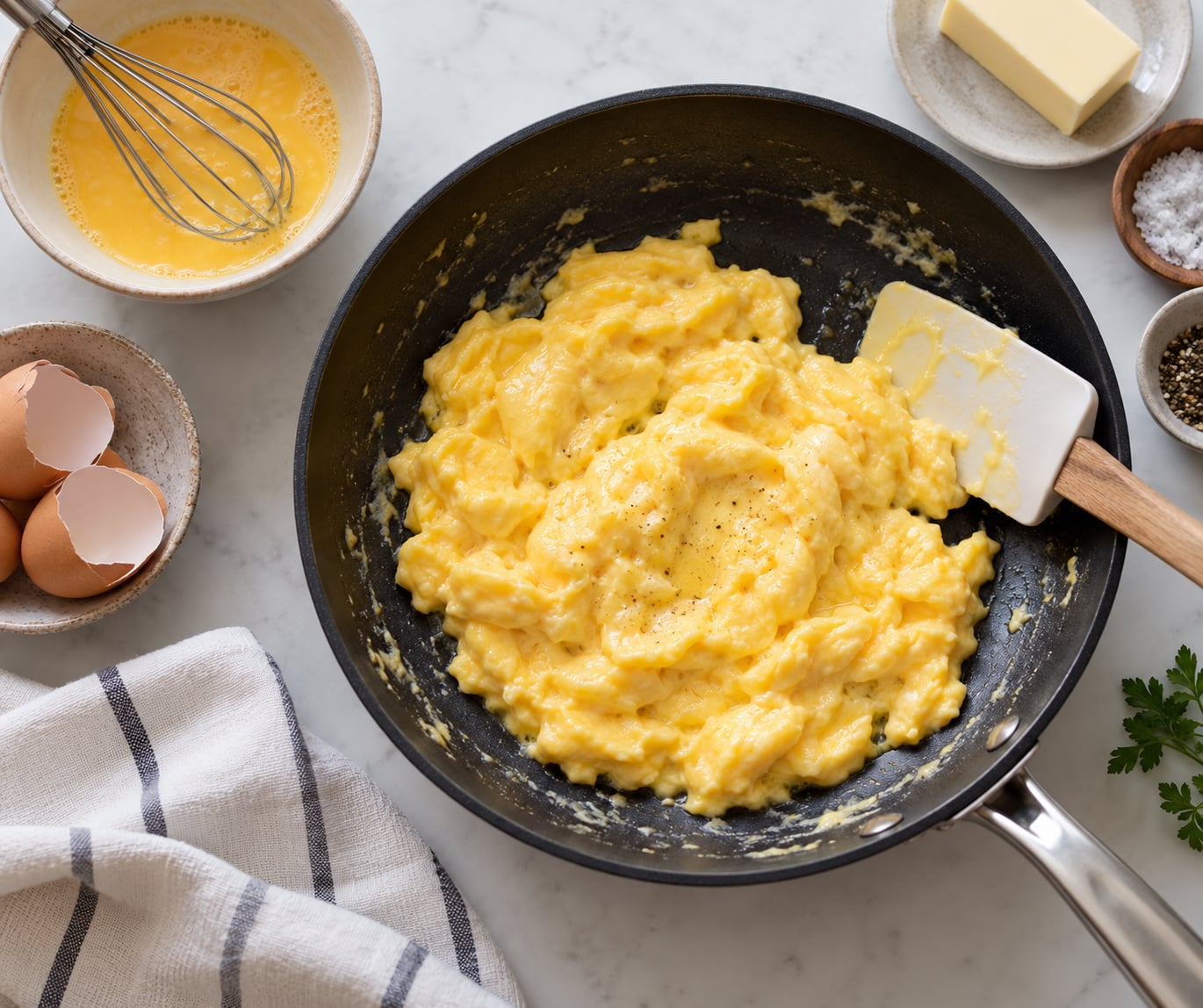 how to make fluffy scrambled eggs
