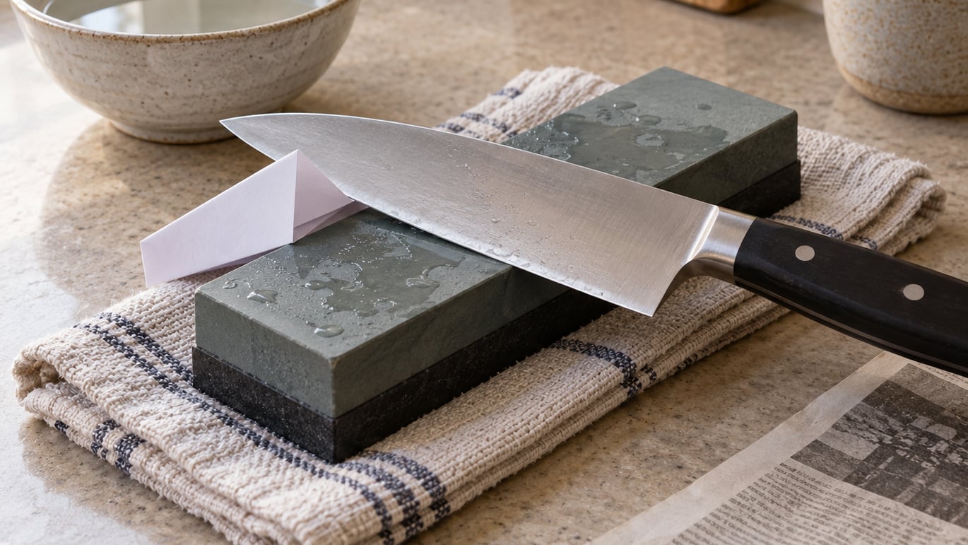 how to sharpen a kitchen knife