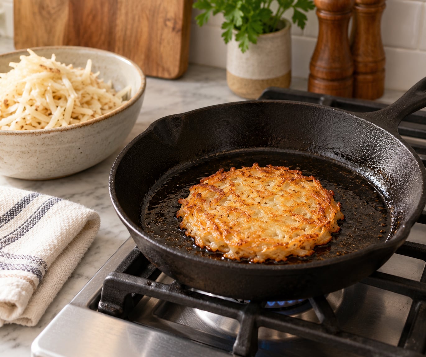 how to make crispy hash browns