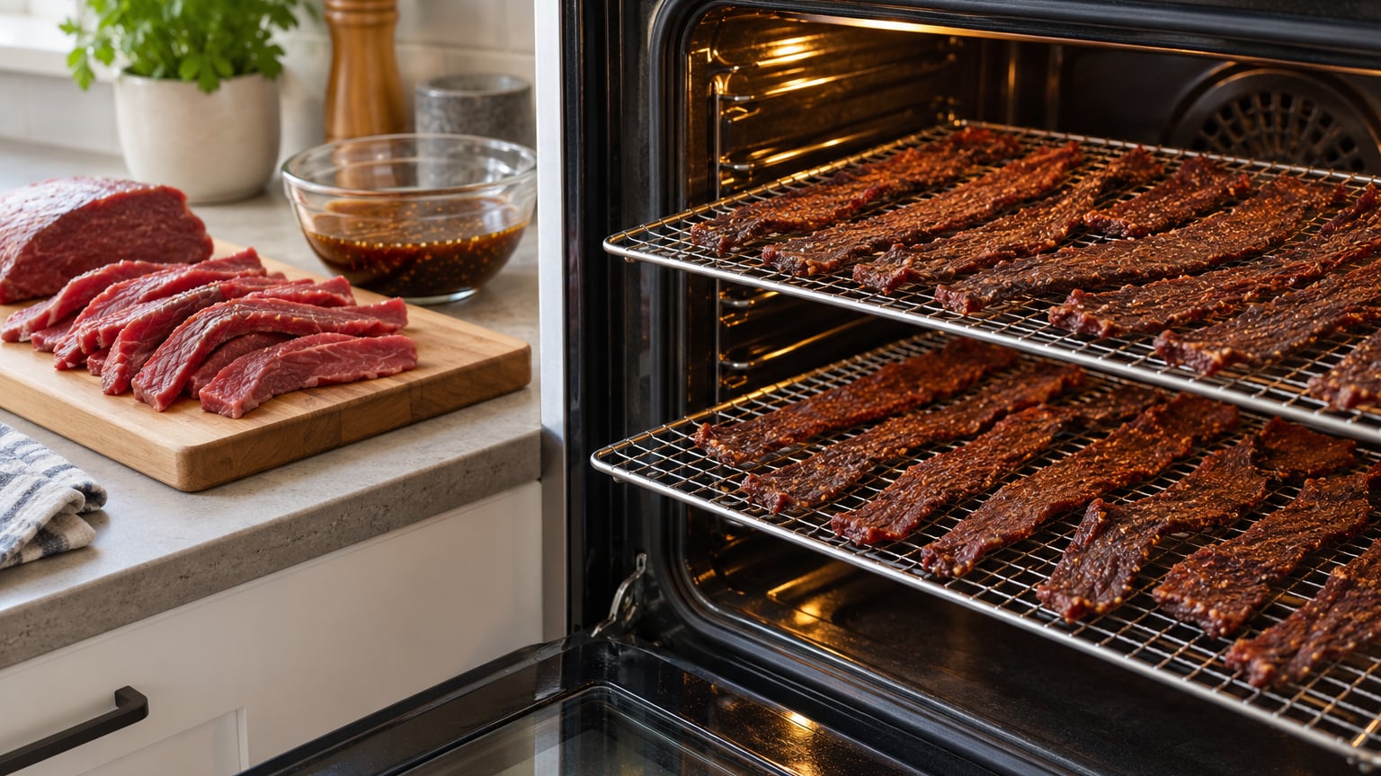 how to make beef jerky in the oven