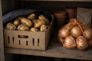how to store onions and potatoes