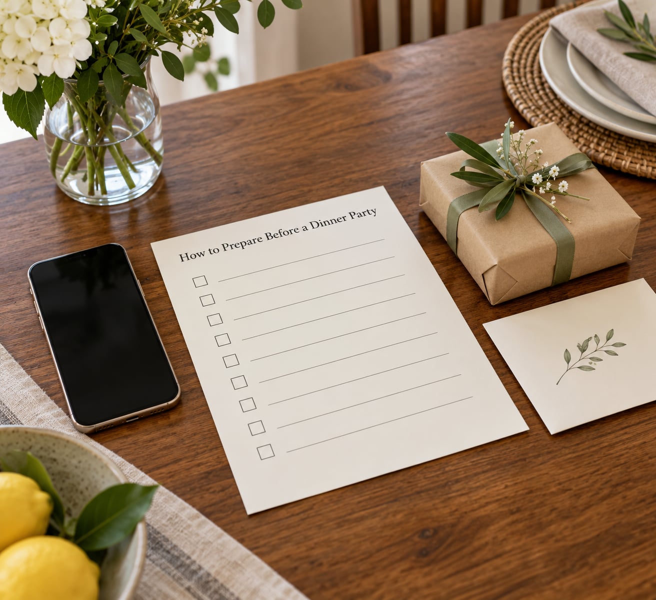 How to Prepare Before a Dinner Party