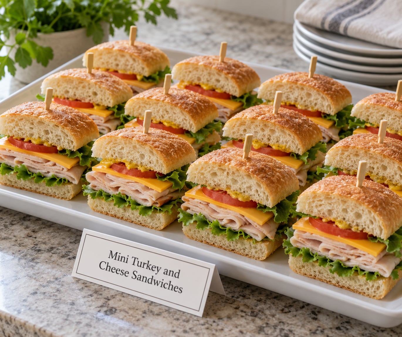 Mini Turkey and Cheese Sandwiches