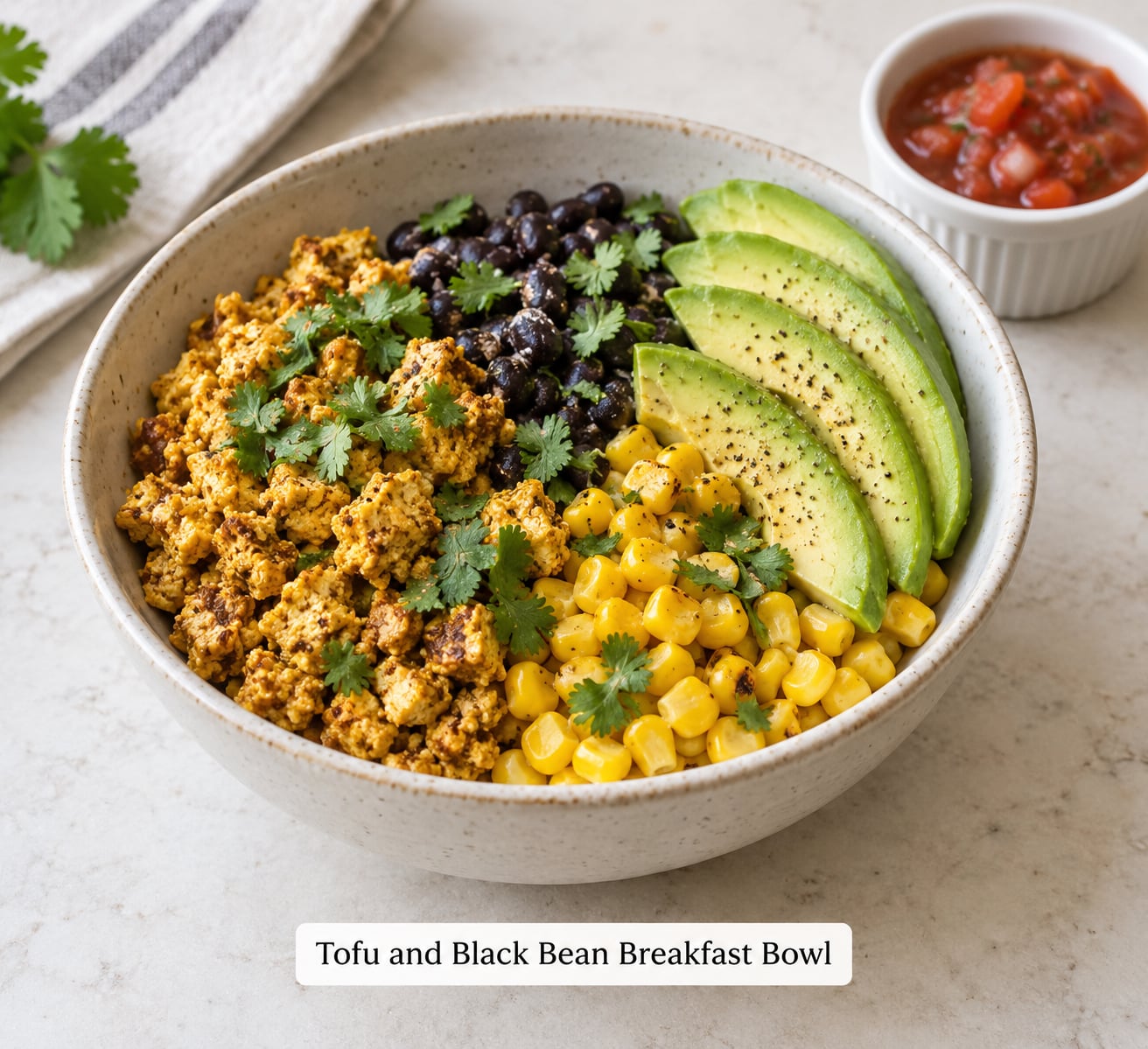Tofu and Black Bean Breakfast Bowl