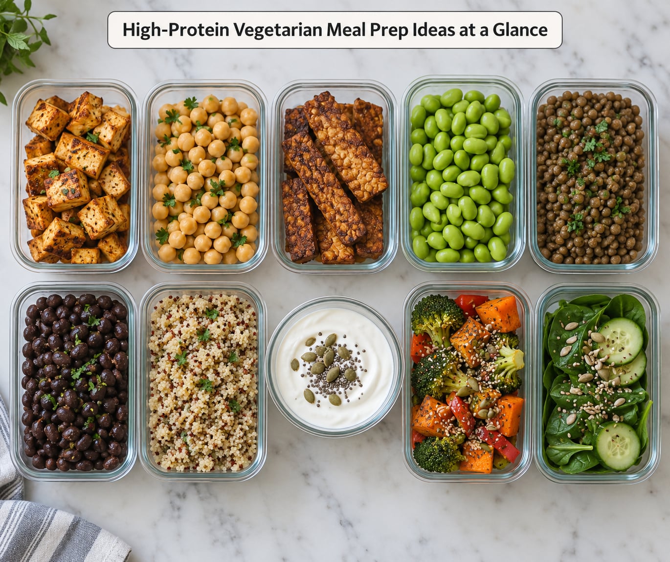 High-Protein Vegetarian Meal Prep Ideas at a Glance