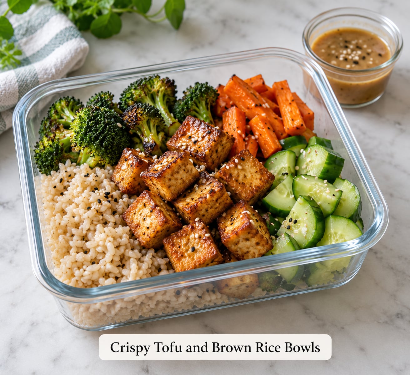 Crispy Tofu and Brown Rice Bowls