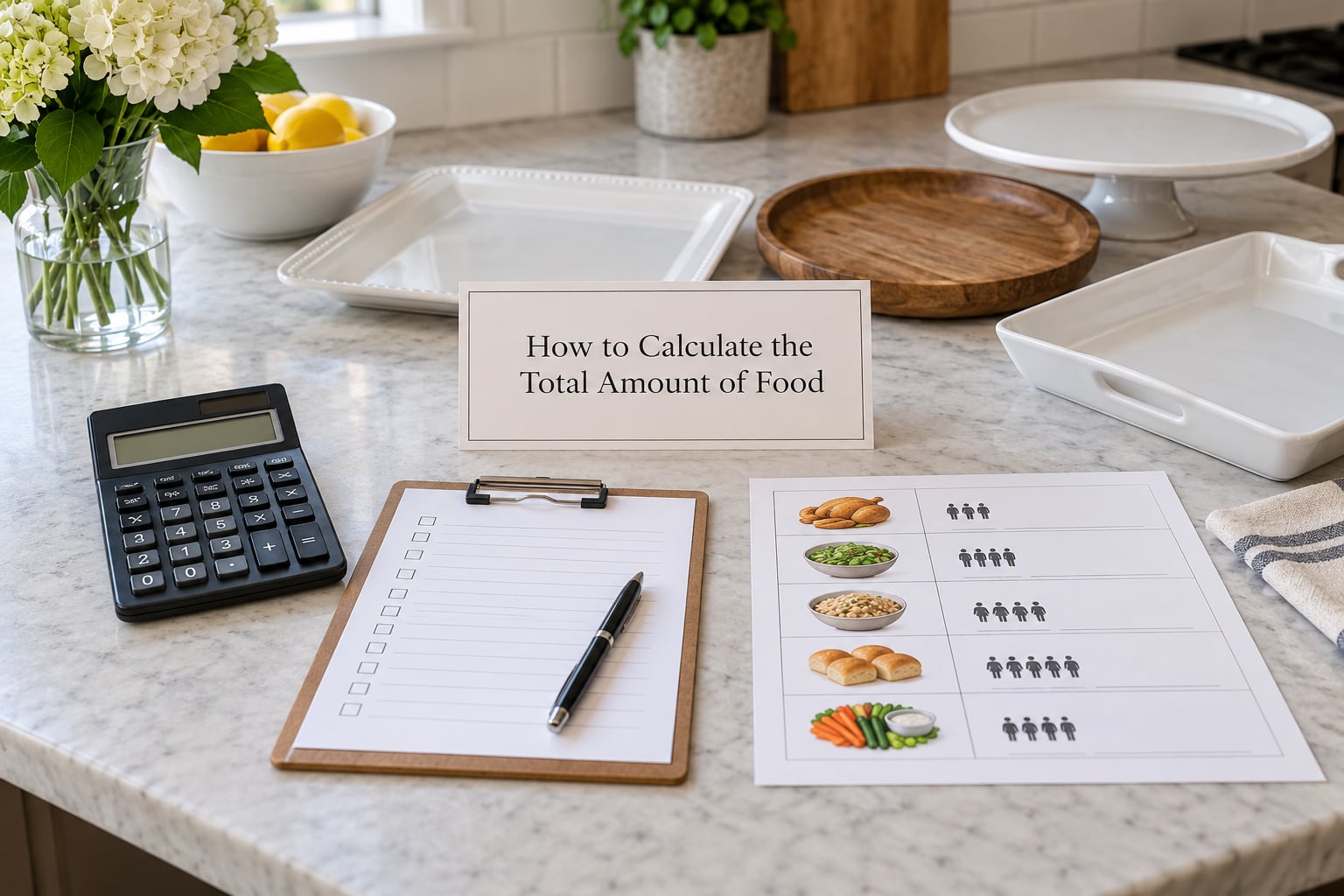 How to Calculate the Total Amount of Food