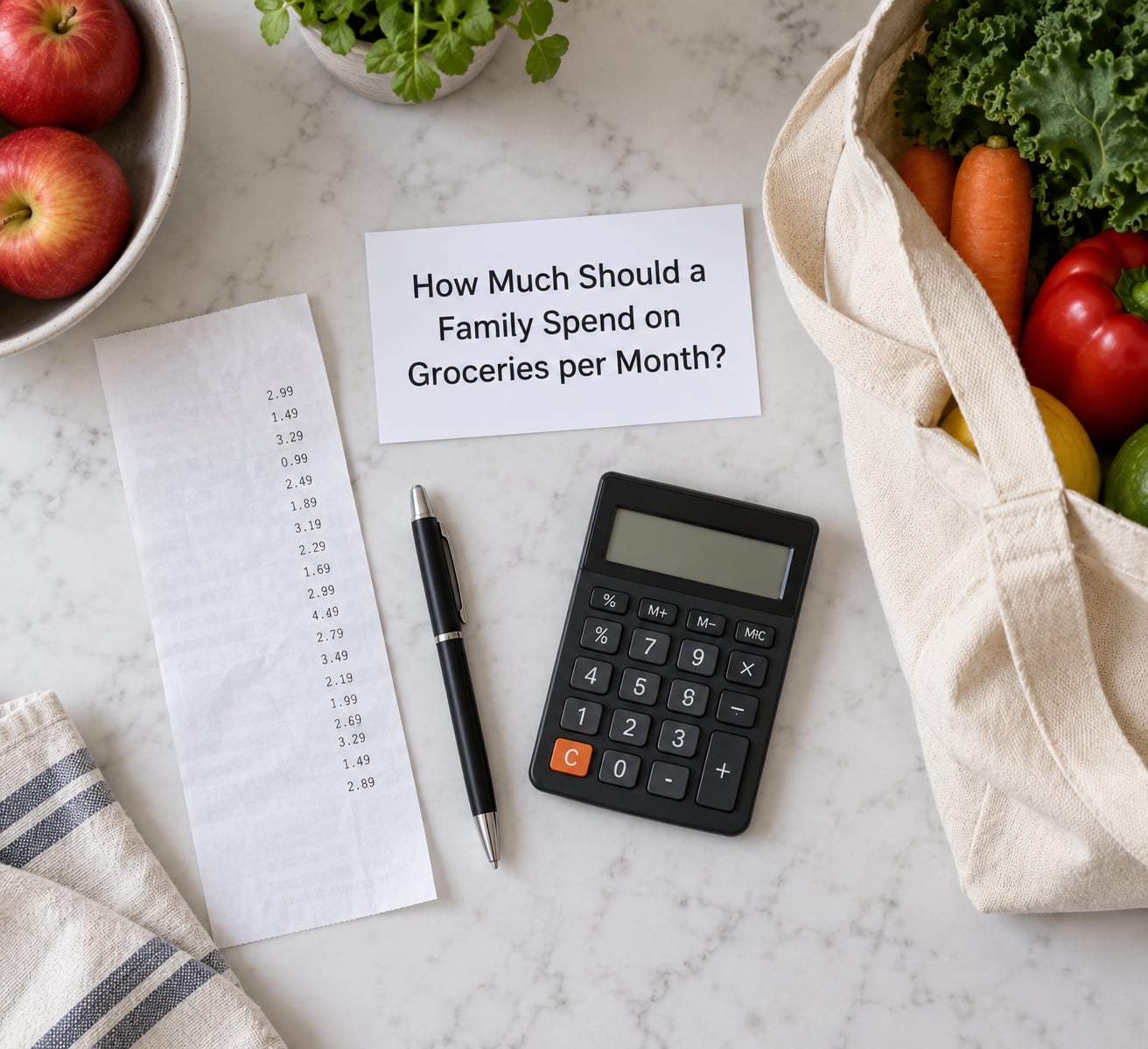 How Much Should a Family Spend on Groceries per Month?