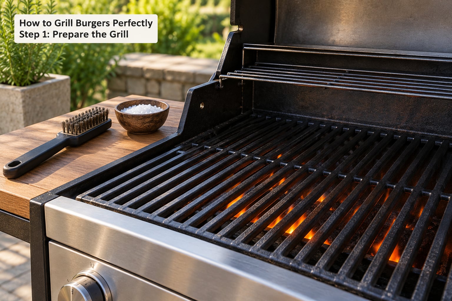 How to Grill Burgers Perfectly Step 1: Prepare the Grill