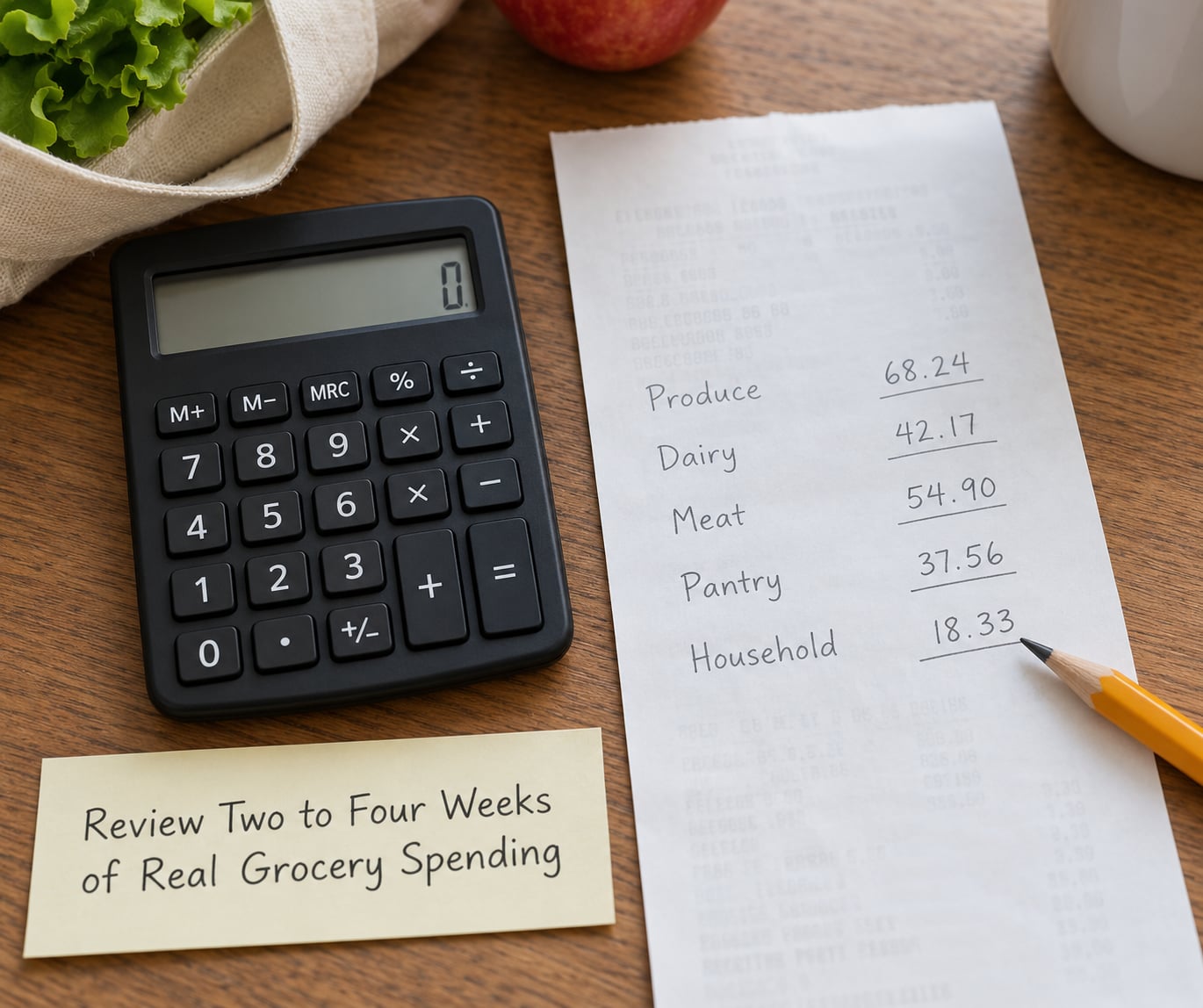 Review Two to Four Weeks of Real Grocery Spending