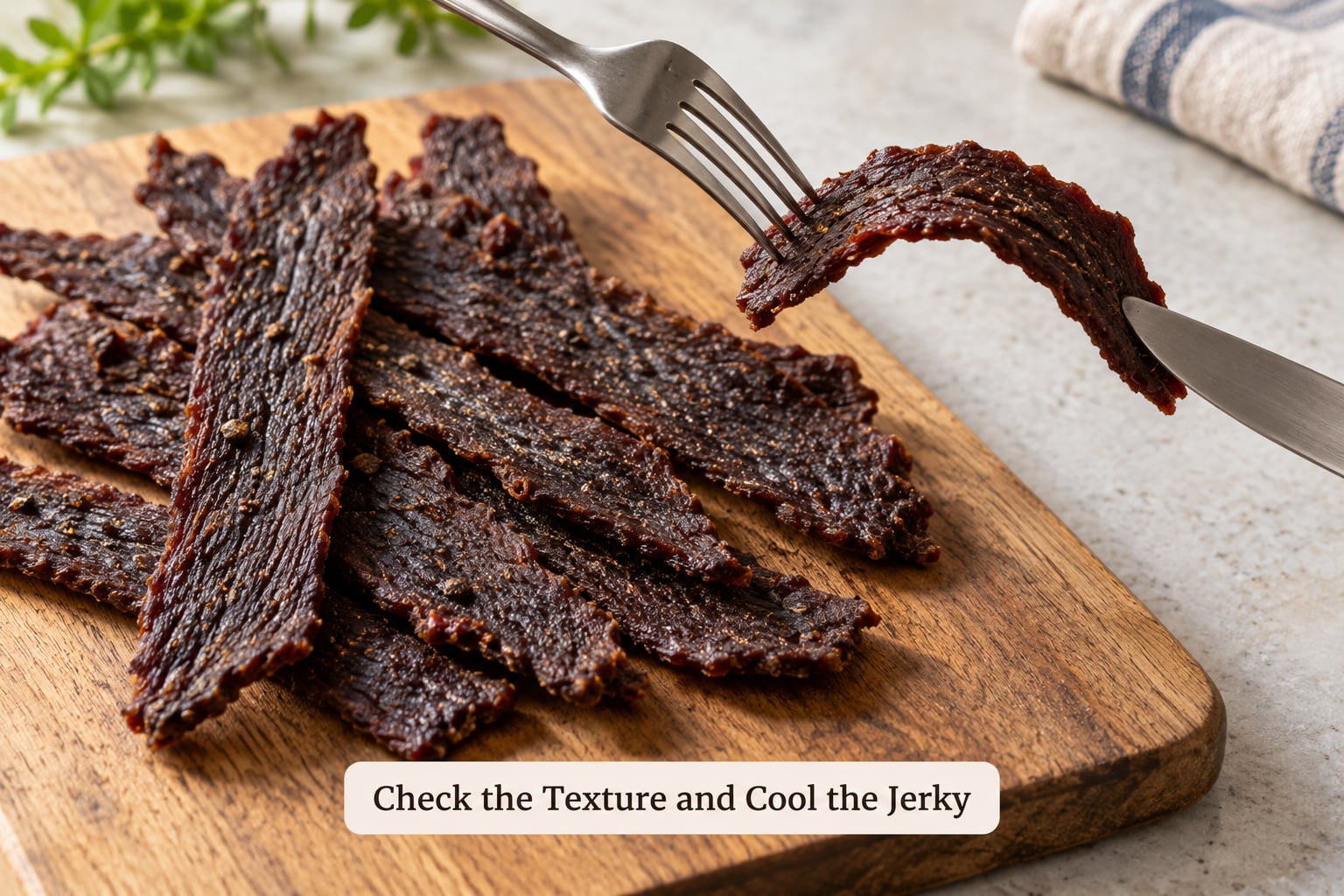 Check the Texture and Cool the Jerky