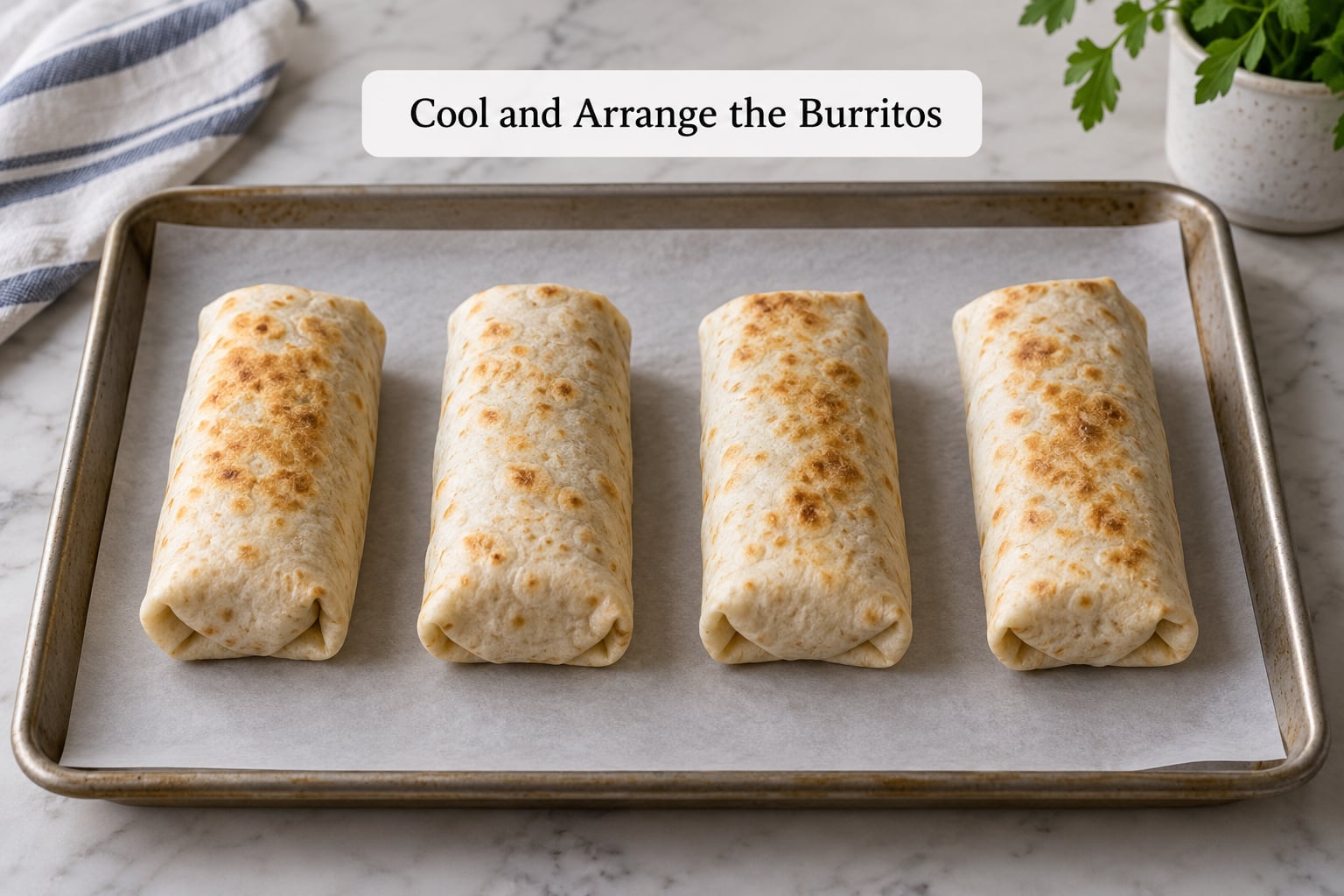 Cool and Arrange the Burritos