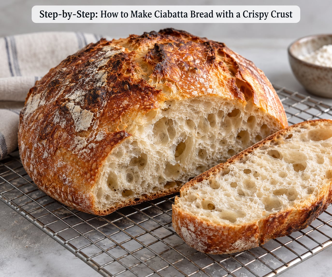 Step-by-Step: How to Make Ciabatta Bread with a Crispy Crust