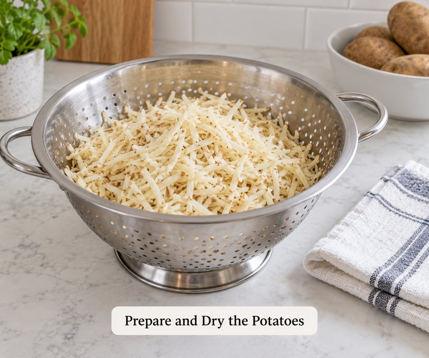 Prepare and Dry the Potatoes
