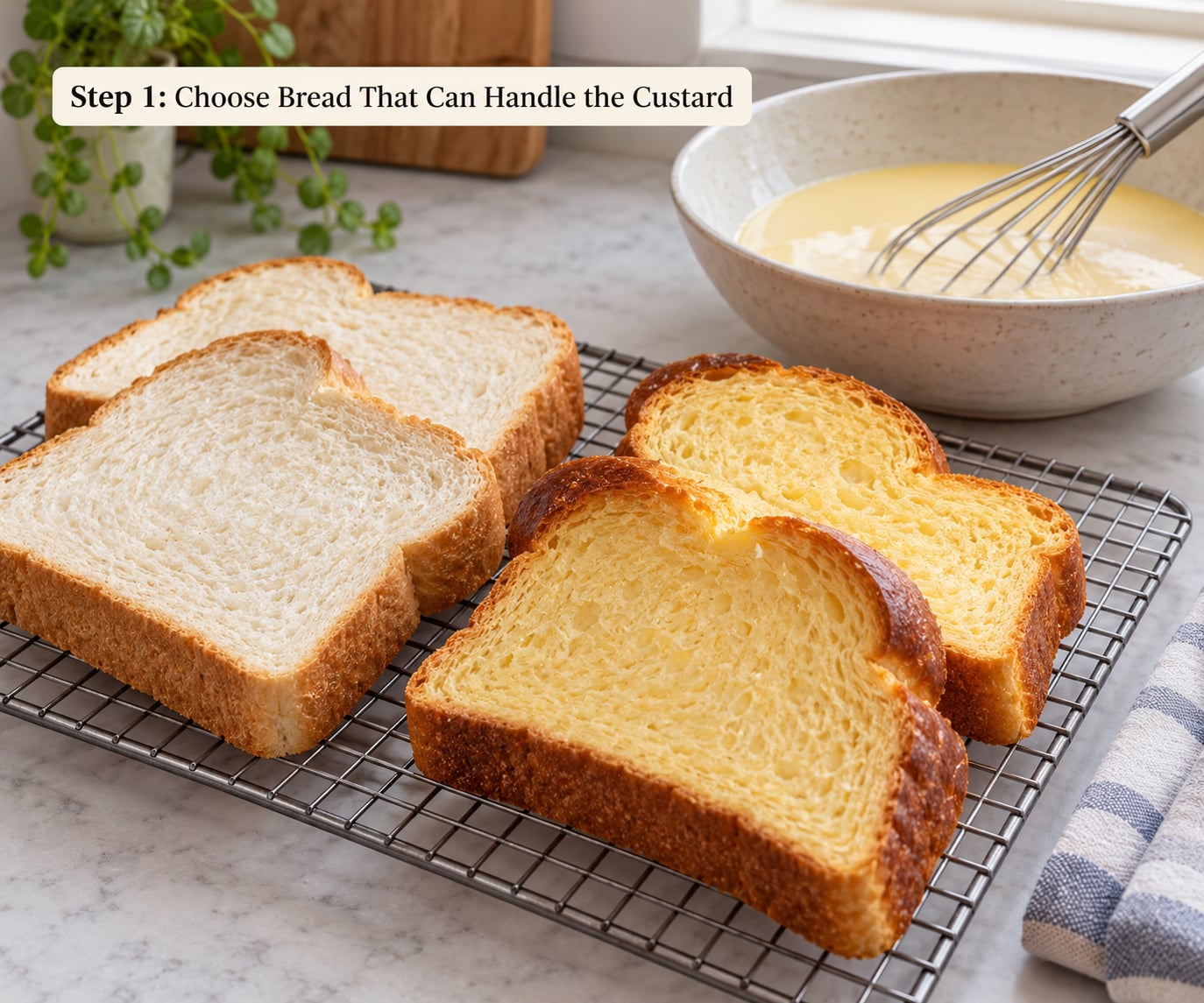 Step 1: Choose Bread That Can Handle the Custard